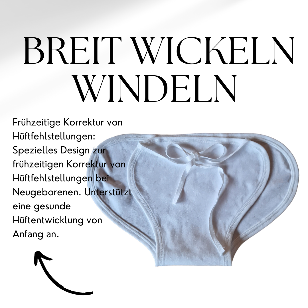 Baby Breit Wickeln Windeln für sanfte Hüftentwicklung, 100% Reine Baumwolle 3 Stk.