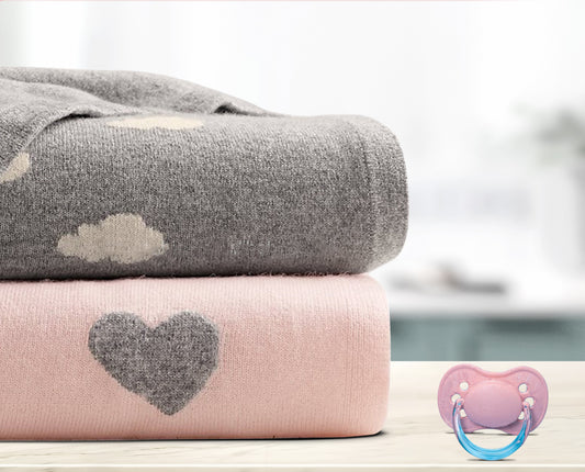 Merino Wolle Kaschmir voluminöse Babydecke, 80 x 100 cm, 100 x 135 cm