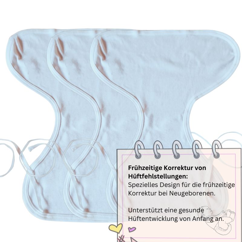Baby Breit Wickeln Windeln für sanfte Hüftentwicklung, 100% Reine Baumwolle 3 Stk.