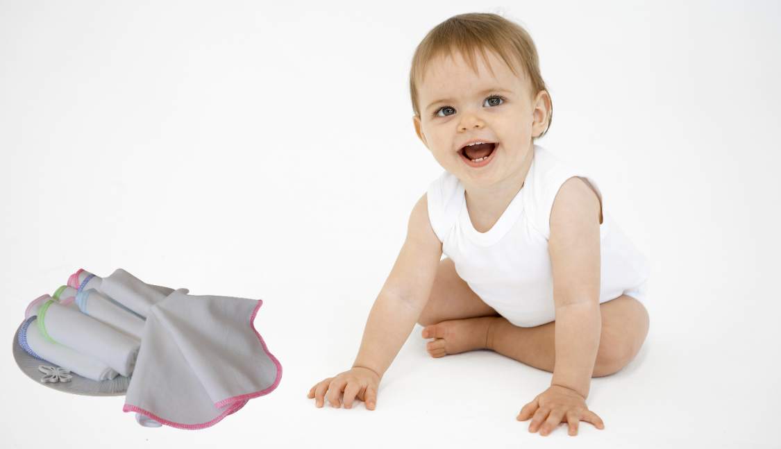 Molton Flanell Baby Waschlappen - 5 Stück