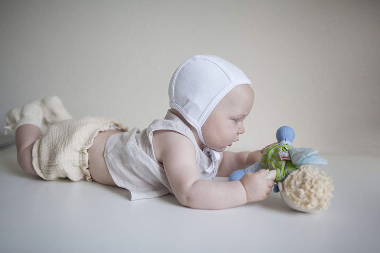Baby Erstlingsmütze zum Binden